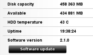 HDD temperature in the portal